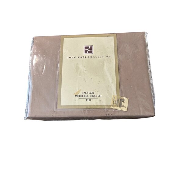 Concierge Collection Easy Care Microfiber Sheet Set Full Size Beige - Picture 2 of 4